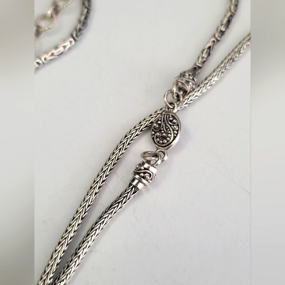 Sarda Bali Artisan Solid Sterling Silver Woven Ch… - image 3